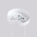 Suspension Arche 2 en grappe tubes cannelés blanc G9, autre vue
