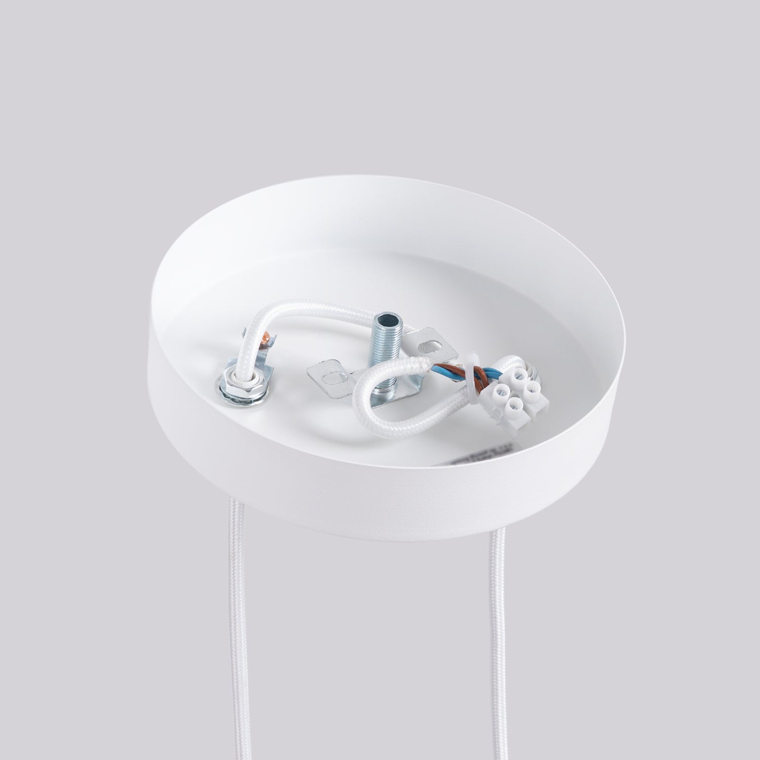 Suspension Arche 2 en grappe tubes cannelés blanc G9, autre vue