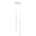 Suspension Arche 2 en grappe tubes cannelés blanc G9
