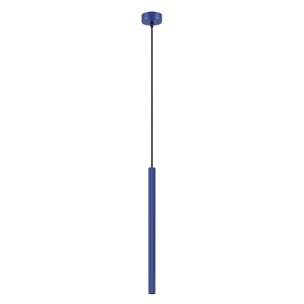 Suspension Arche tube cannelé G9, finition laque bleu outremer