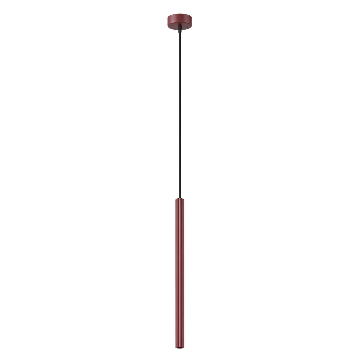 Suspension Arche tube cannelé G9, finition laque bordeaux