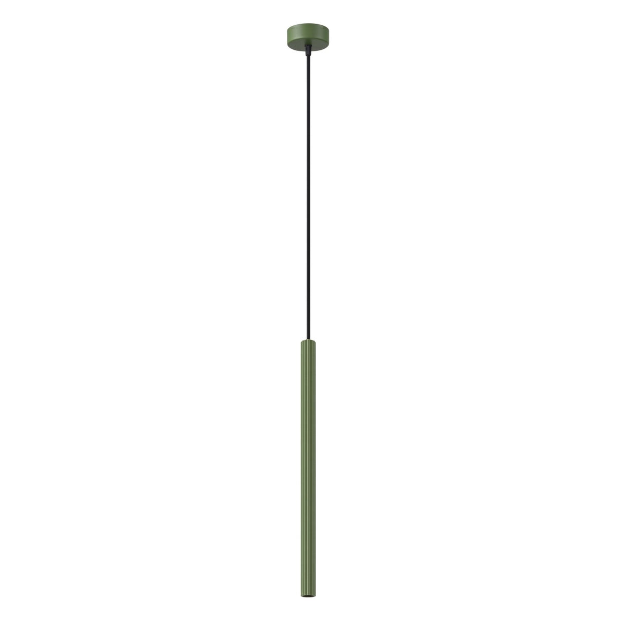 Suspension Arche tube cannelé G9, finition laque vert olive