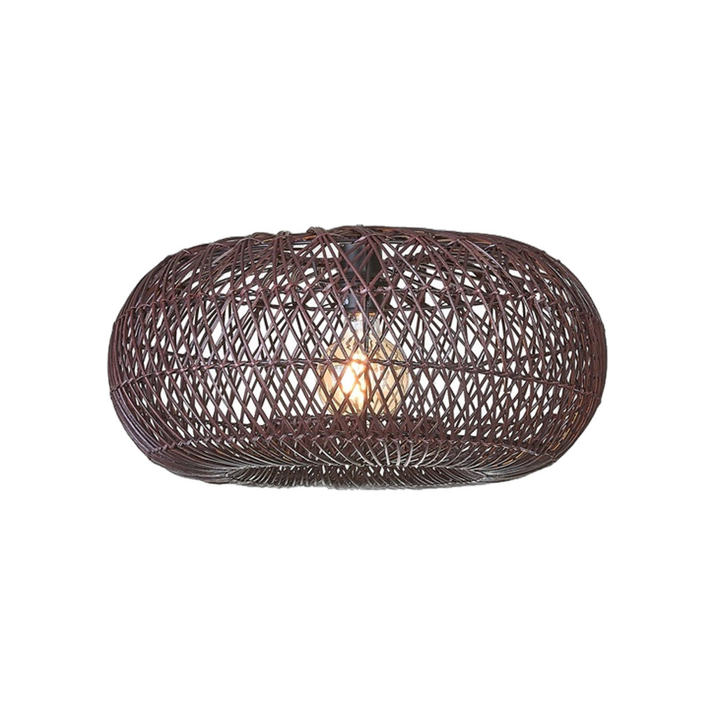 Suspension Arizona bambou bordeaux 50 cm E27
