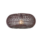 Suspension Arizona bambou bordeaux 50 cm E27