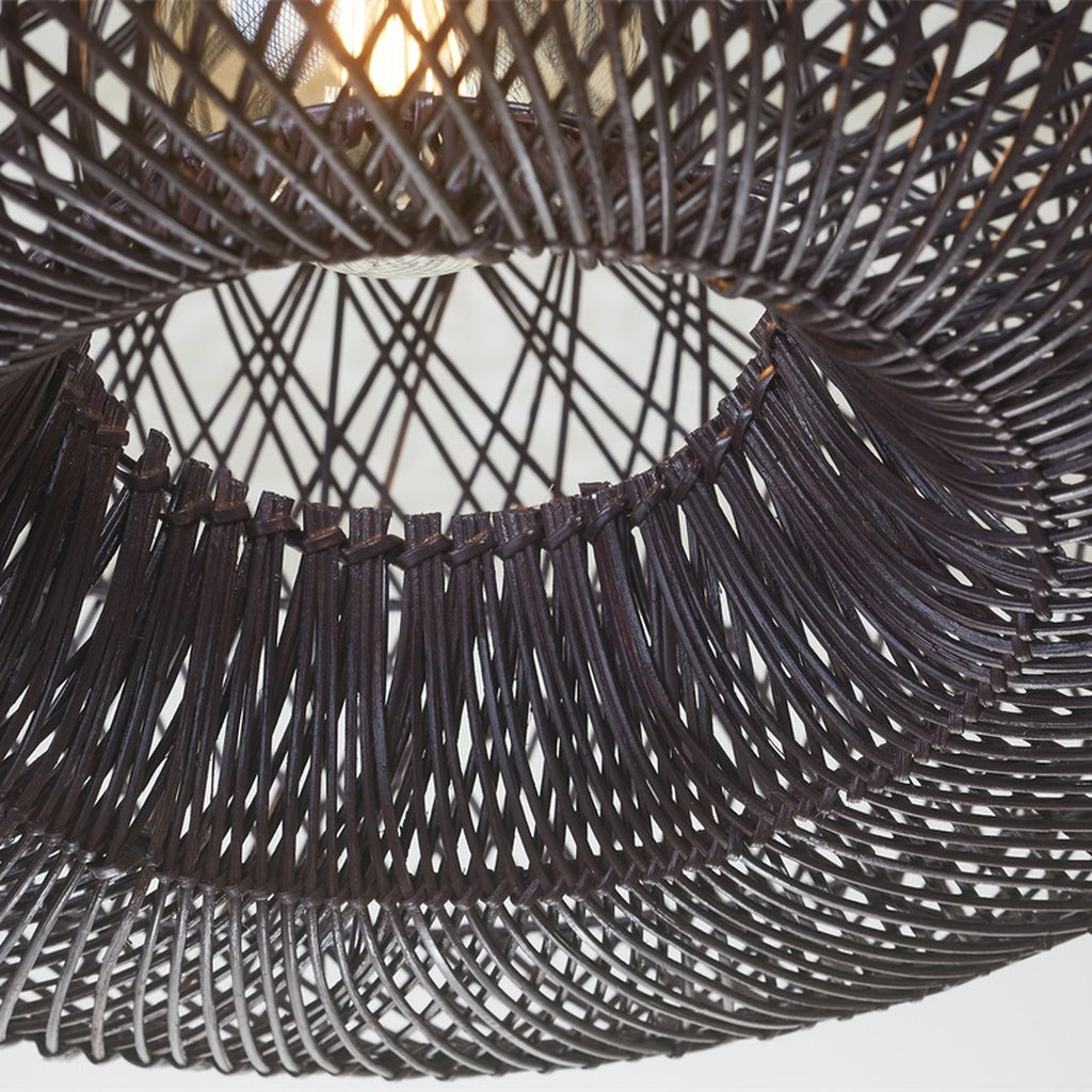 Suspension Arizona bambou bordeaux 70 cm E27, vue 6