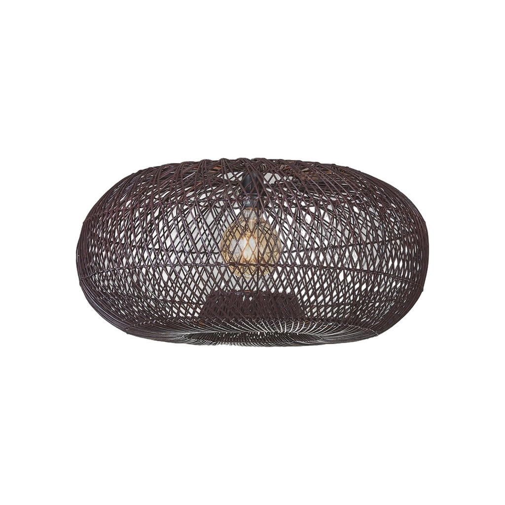 Suspension Arizona bambou bordeaux 70 cm E27