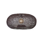 Suspension Arizona bambou bordeaux 70 cm E27