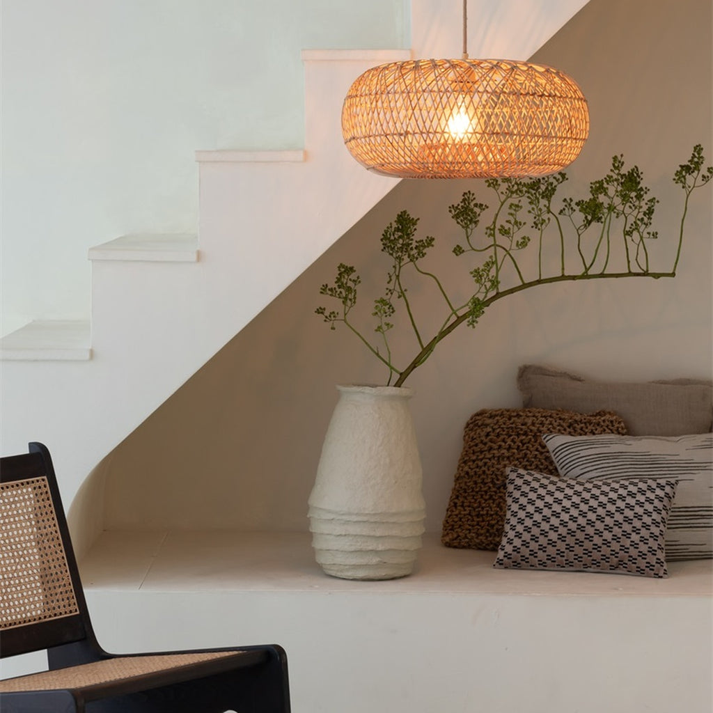 Suspension Arizona bambou naturel 50 cm E27, vue 3