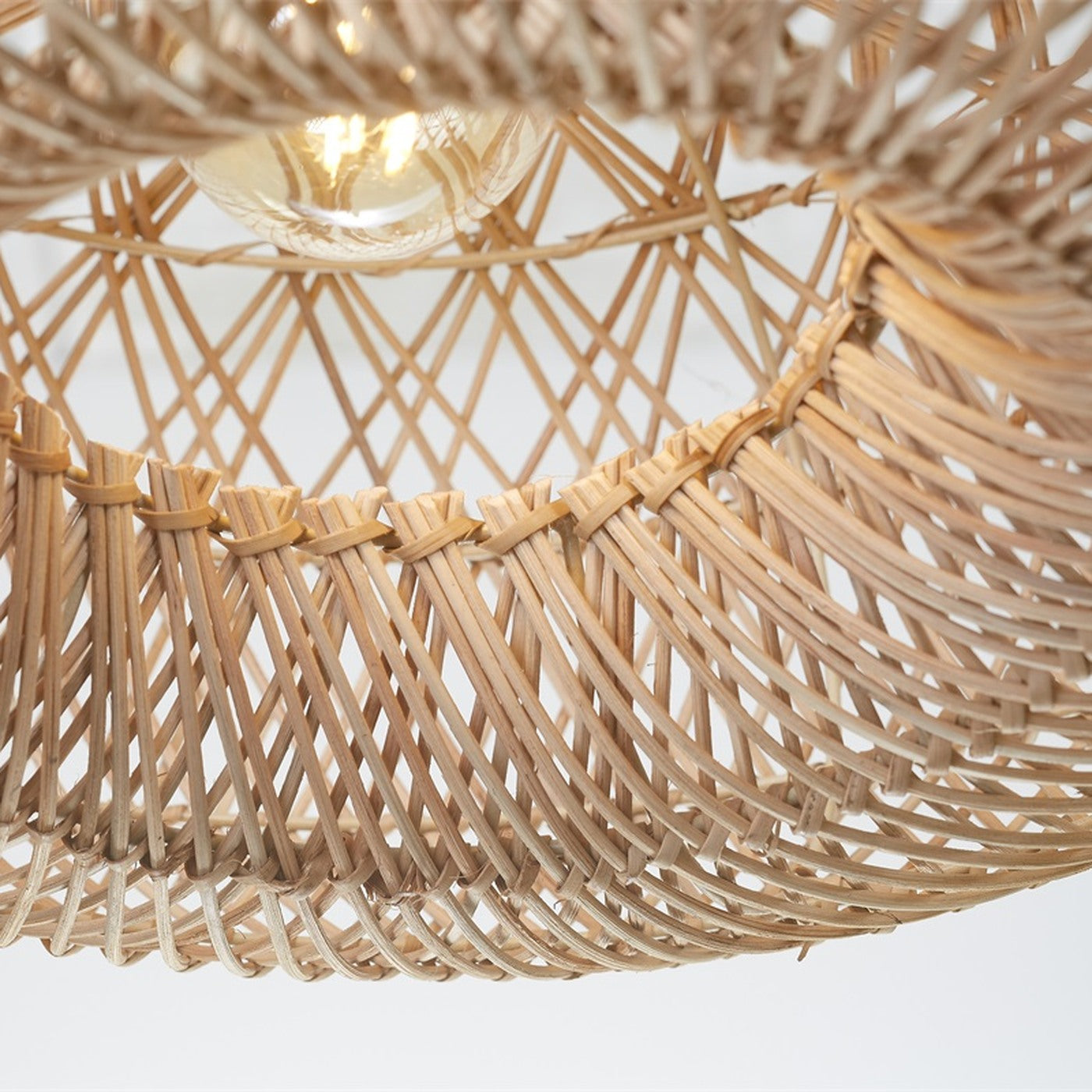 Suspension Arizona bambou naturel 50 cm E27, vue 8
