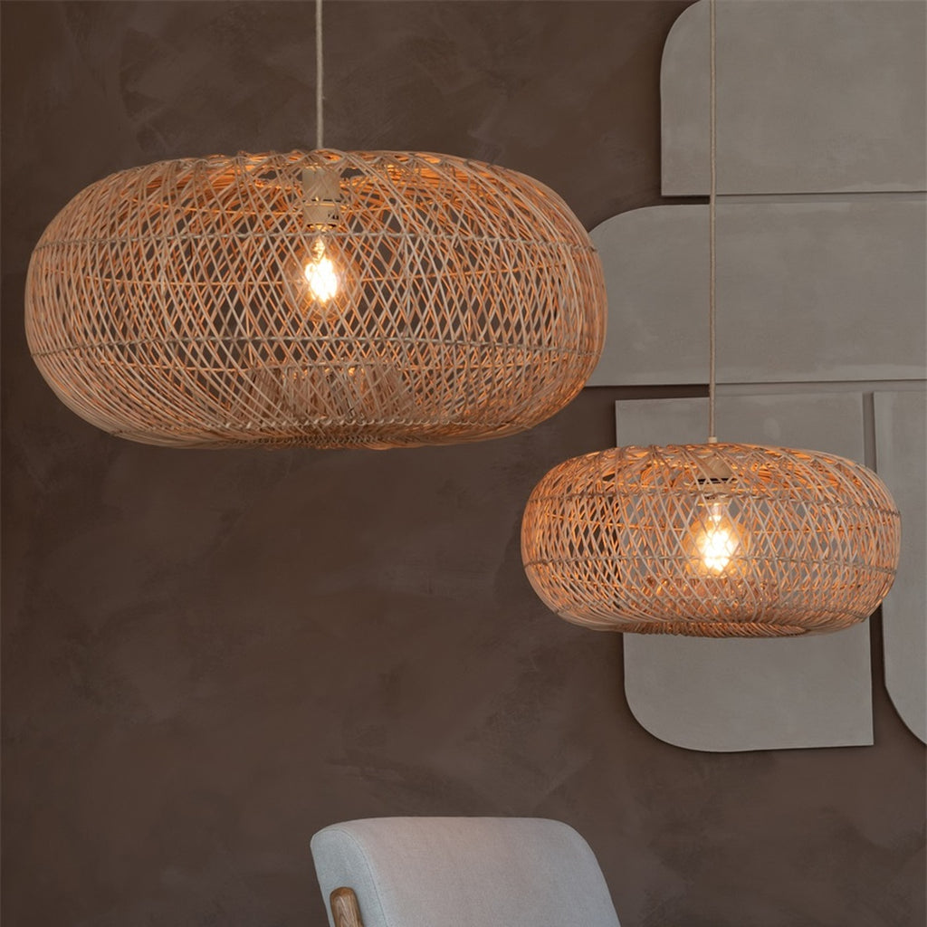 Suspension Arizona bambou naturel 70 cm E27, vue 4