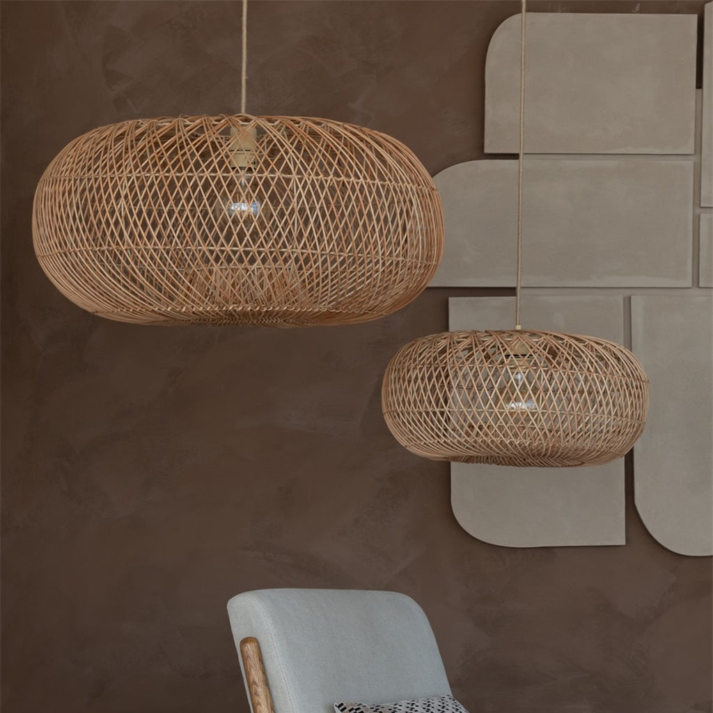 Suspension Arizona bambou naturel 70 cm E27, vue 6