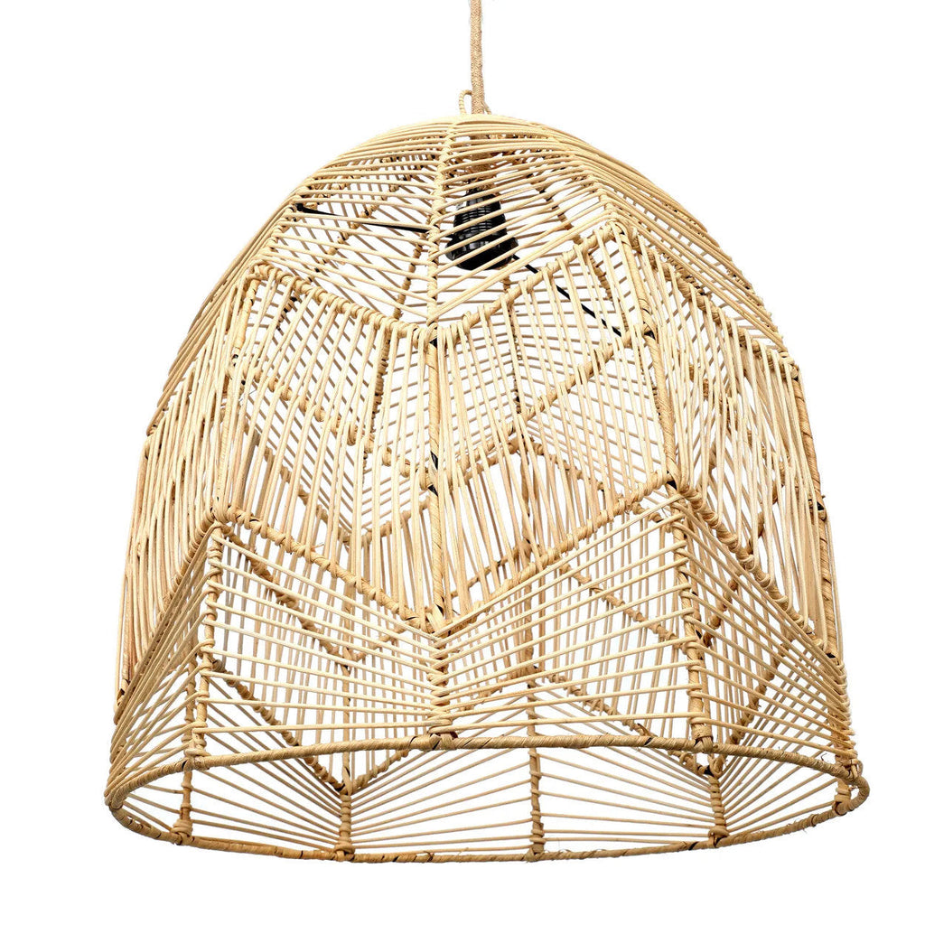 Abat-jour de suspension Bala en rotin naturel 50 cm, vue 6