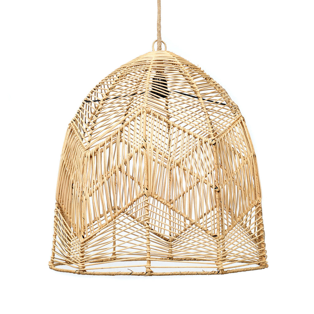 Abat-jour de suspension Bala en rotin naturel 50 cm