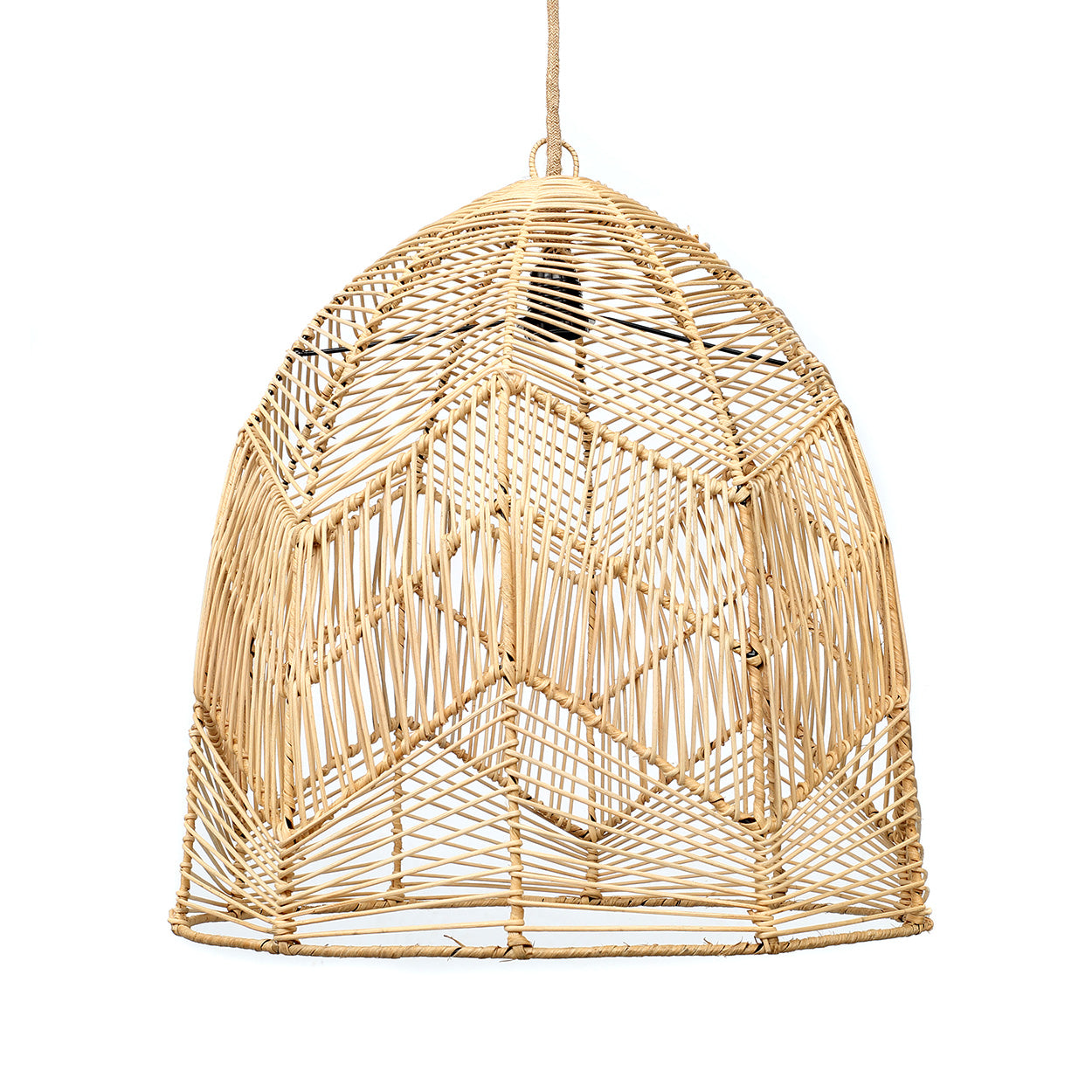 Abat-jour de suspension Bala en rotin naturel 50 cm