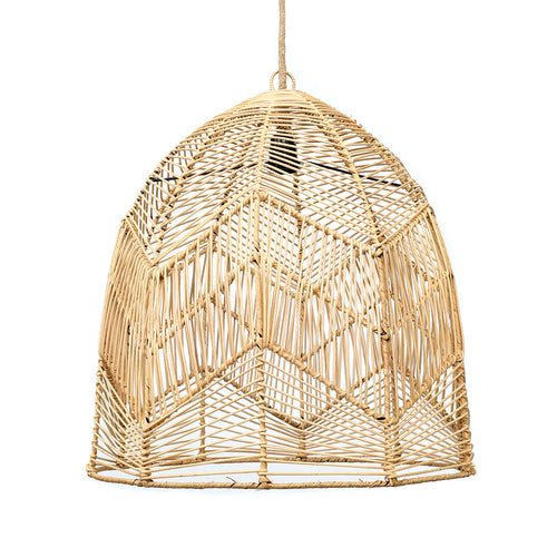 Abat-jour de suspension Bala en rotin naturel 50 cm