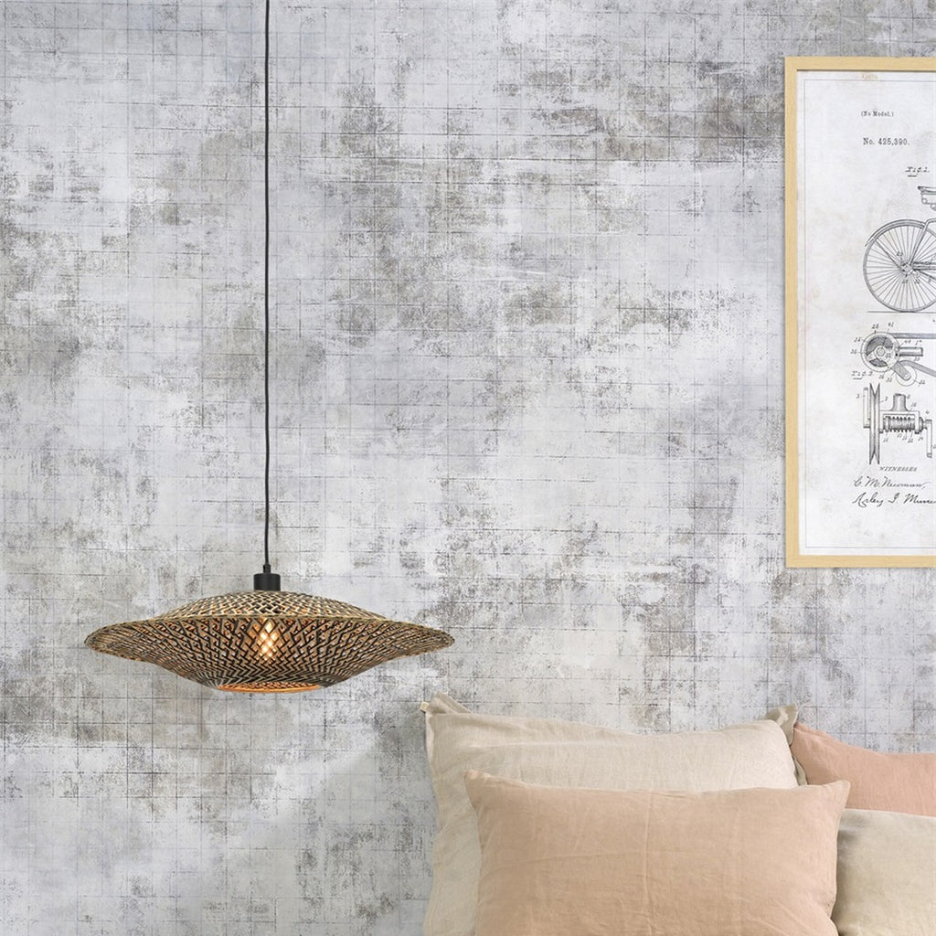 Suspension Bali bambou naturel et noir 60 cm E27, vue 6