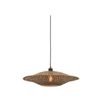 Suspension Bali bambou naturel et noir 60 cm E27