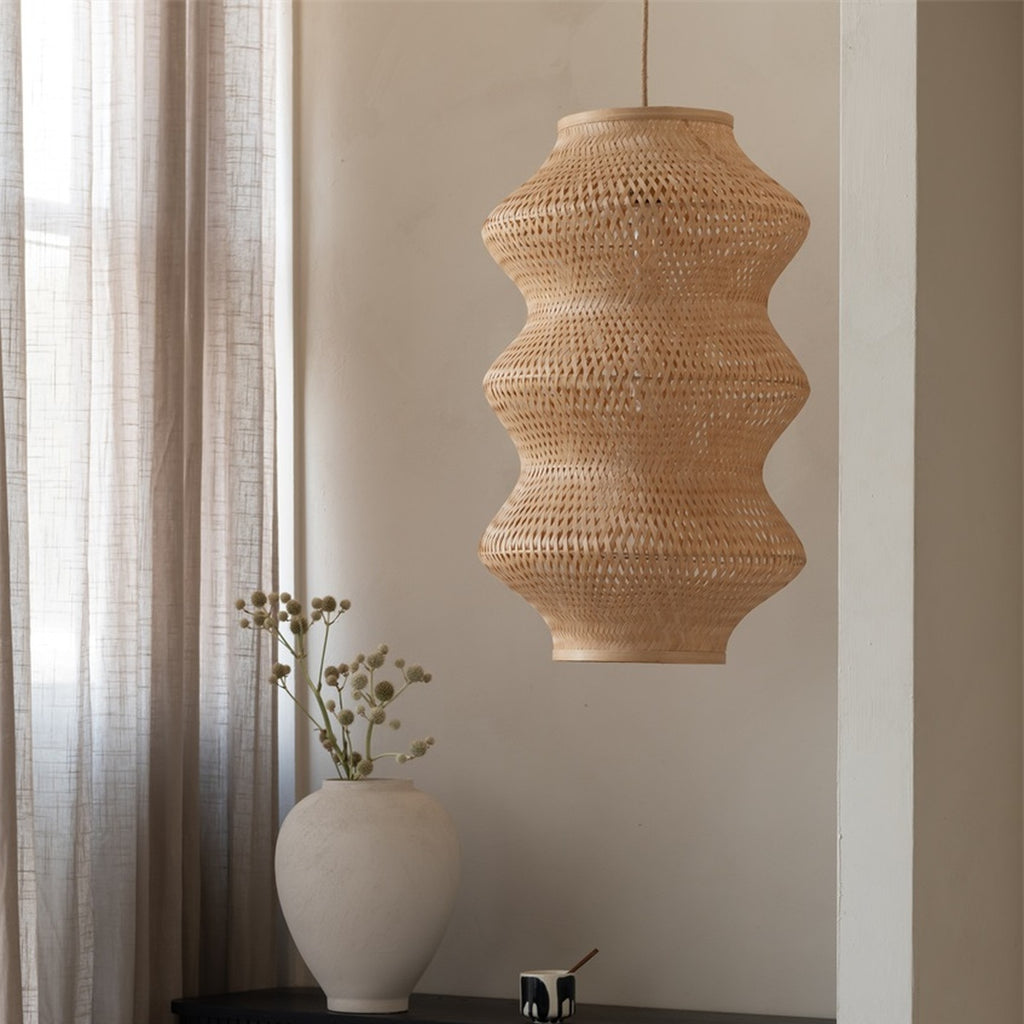 Suspension Barbados bambou naturel 40 cm E27, vue 3