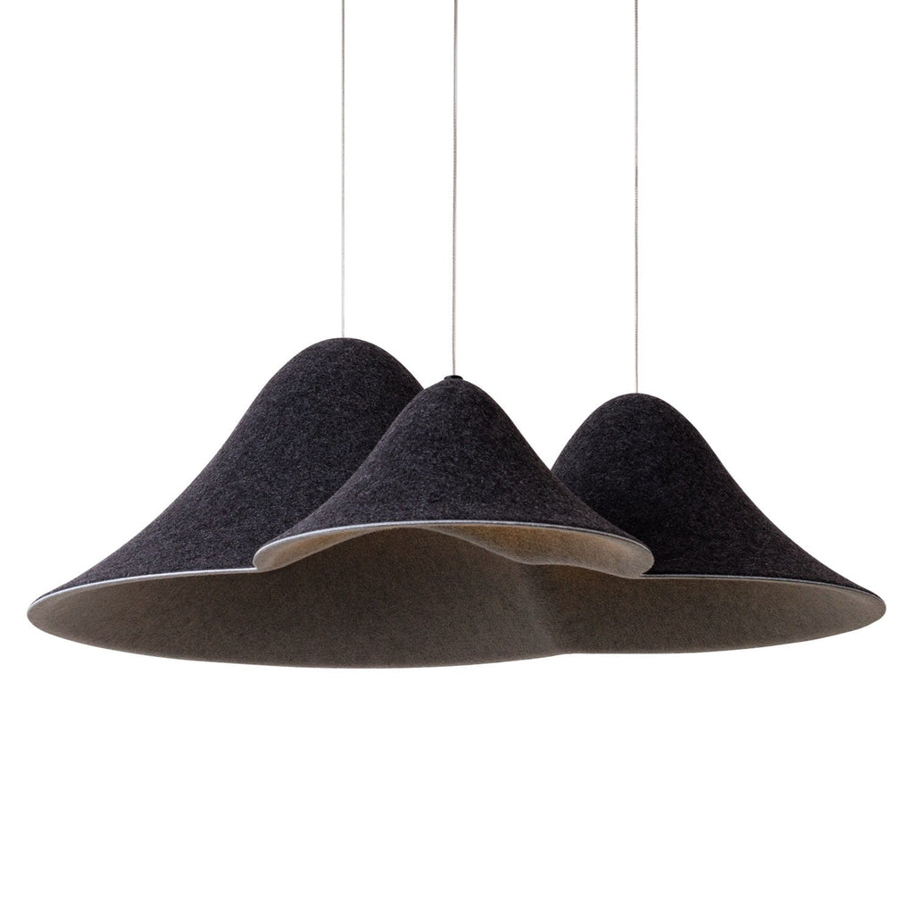 Suspension Bellmond feutre gris anthracite, vue