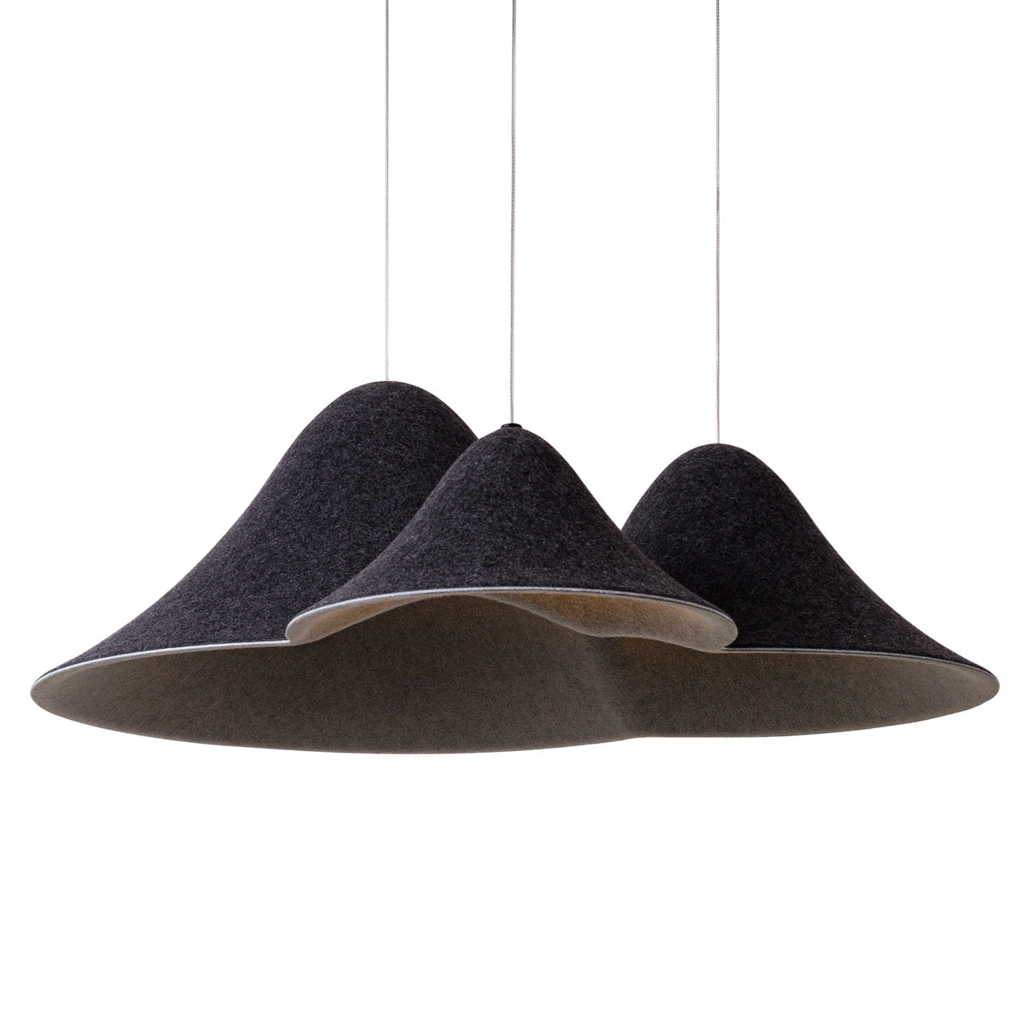 Suspension Bellmond feutre gris anthracite, vue