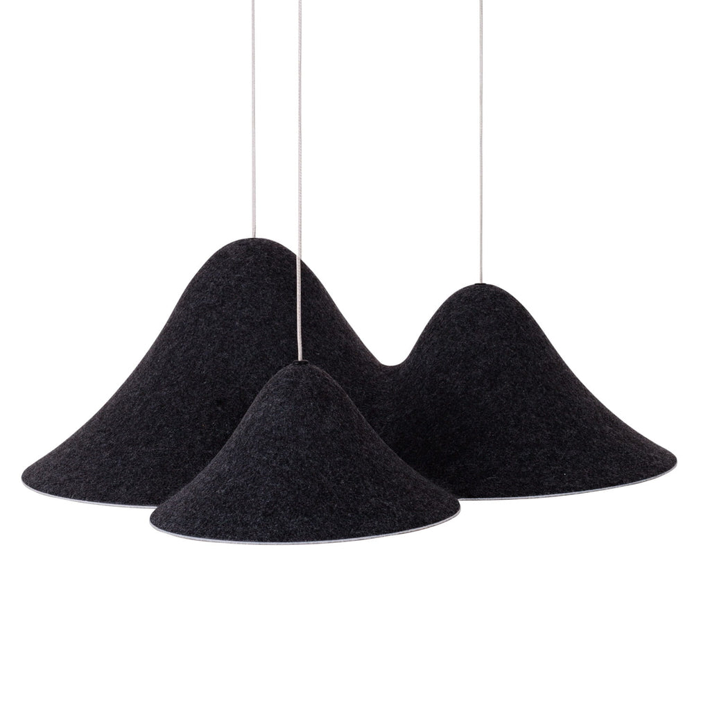 Suspension Bellmond feutre gris anthracite
