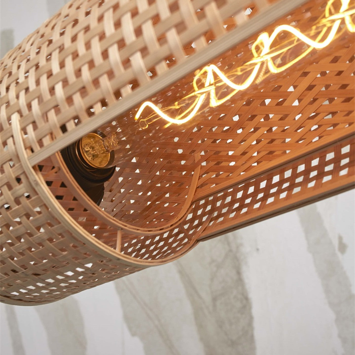 Suspension Bhutan bambou naturel cylindre 85 cm E27, vue 6
