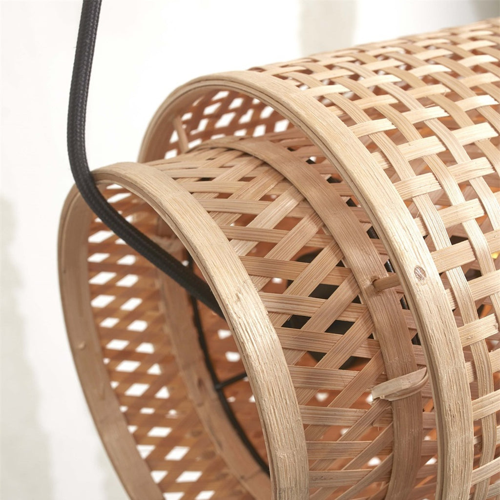 Suspension Bhutan bambou naturel cylindre 85 cm E27, vue 7