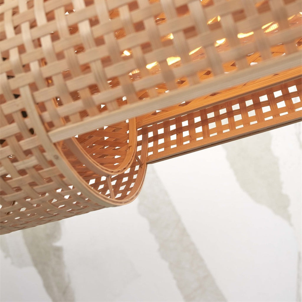 Suspension Bhutan bambou naturel cylindre 85 cm E27, vue 9
