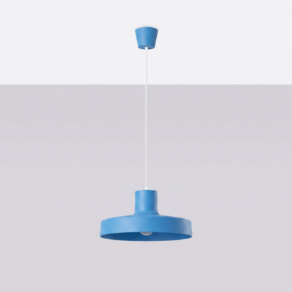 Suspension Bilo métal bleu azur E27, vue 2