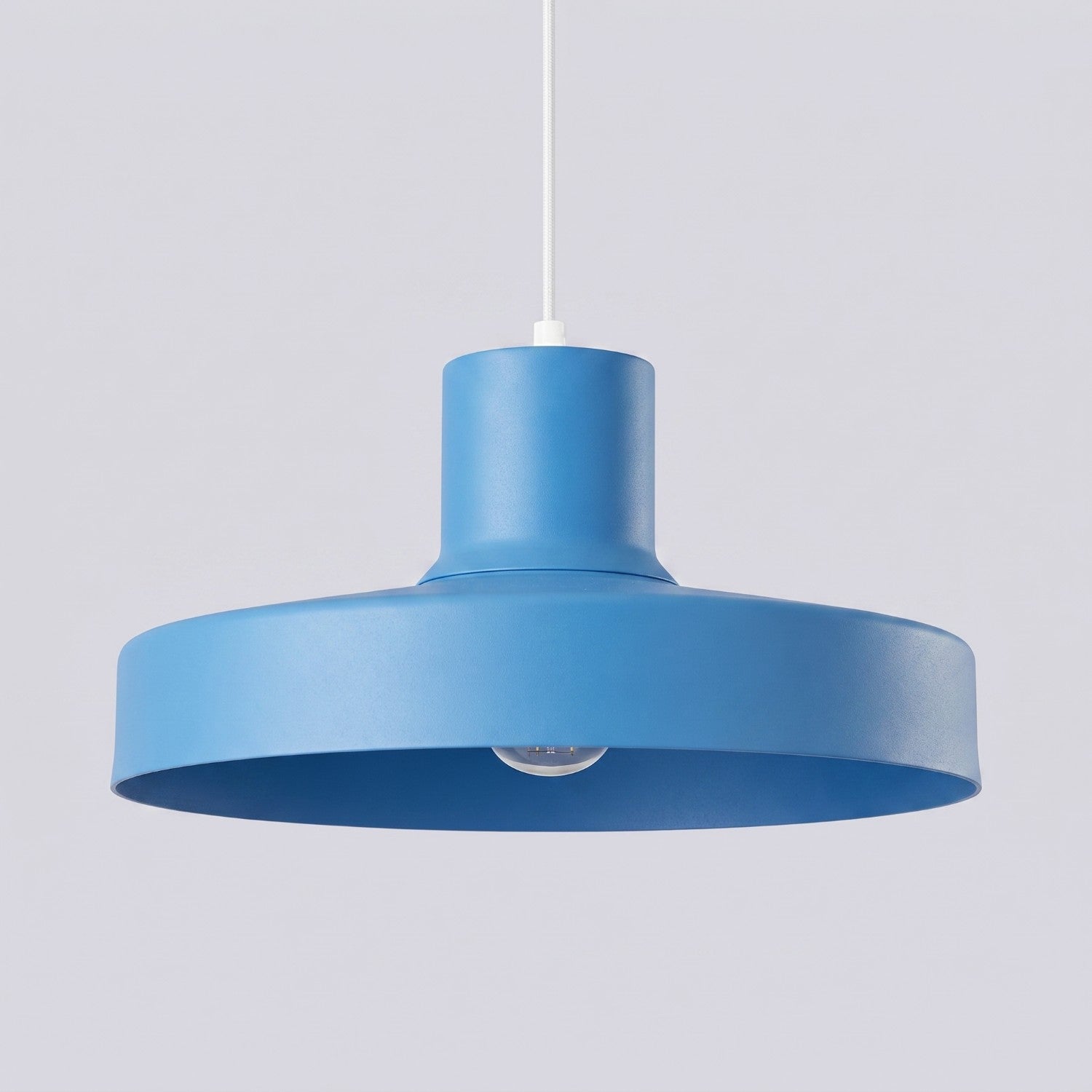Suspension Bilo métal bleu azur E27, vue 5