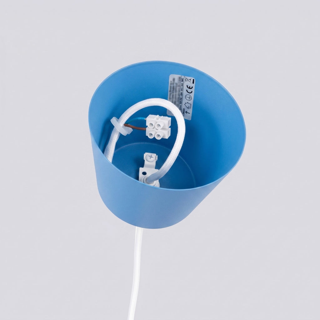 Suspension Bilo métal bleu azur E27, vue 9