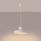 Suspension Bilo métal beige E27 allumée