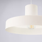 Suspension Bilo métal beige E27 en ambiance