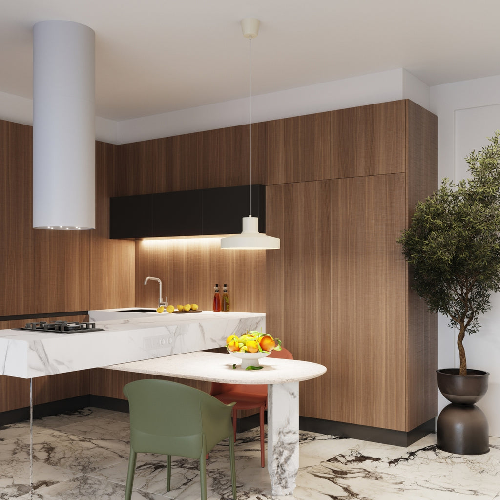 Suspension Bilo métal beige E27, ambiance chaleureuse