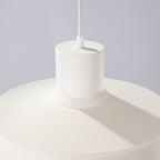 Suspension Bilo métal beige E27, détail du col et de la douille