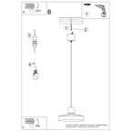 Notice de montage : Suspension Bilo métal beige E27