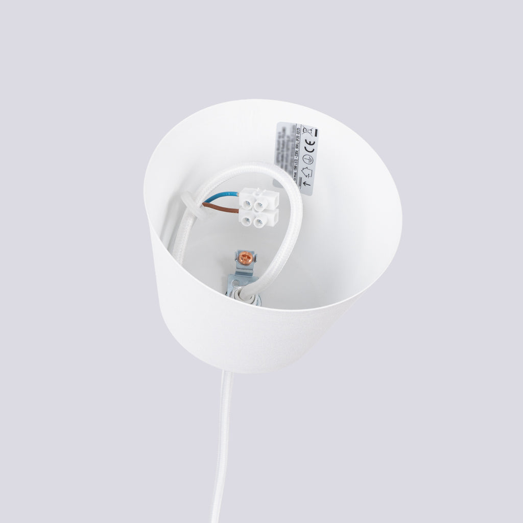 Suspension Bilo métal blanc E27, autre vue
