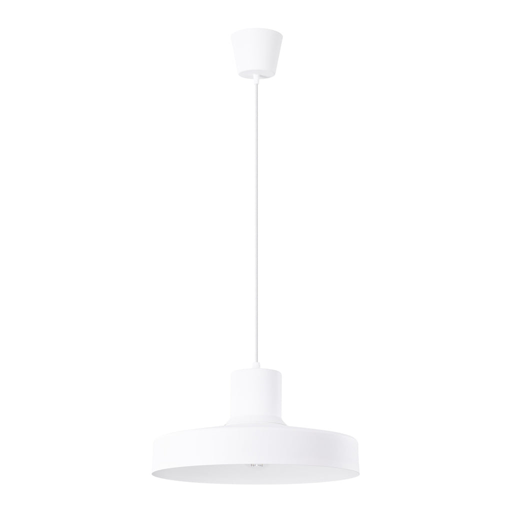Suspension Bilo métal blanc E27