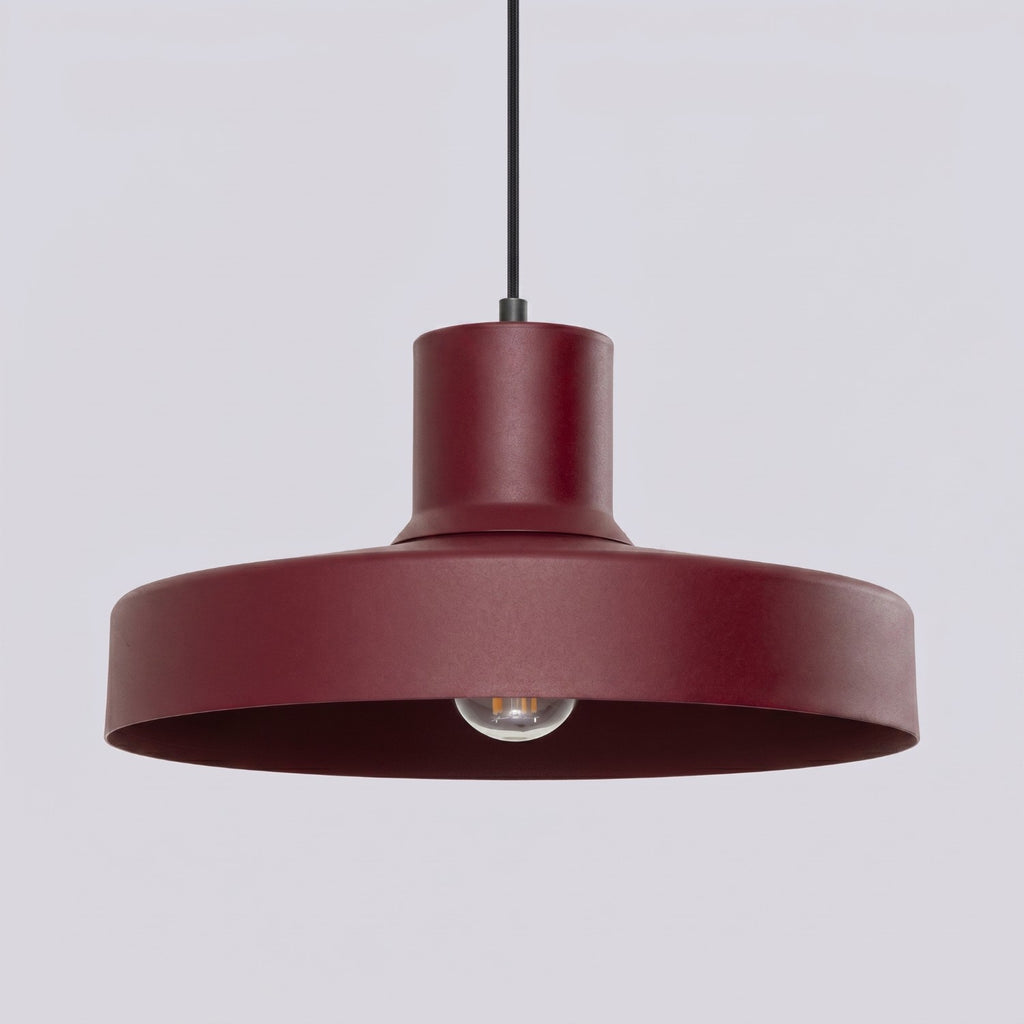 Suspension Bilo métal bordeaux E27, vue 5