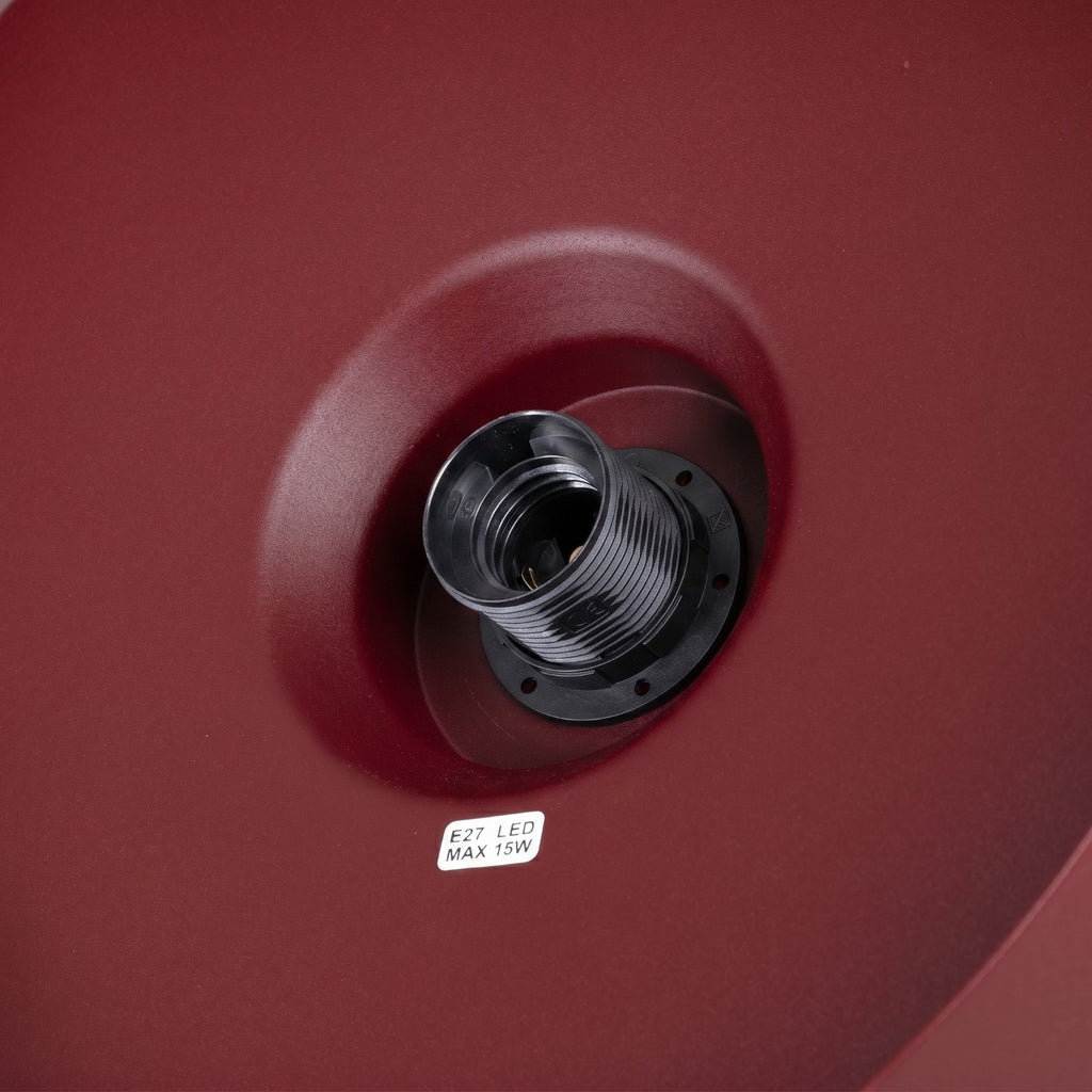 Suspension Bilo métal bordeaux E27, vue 8