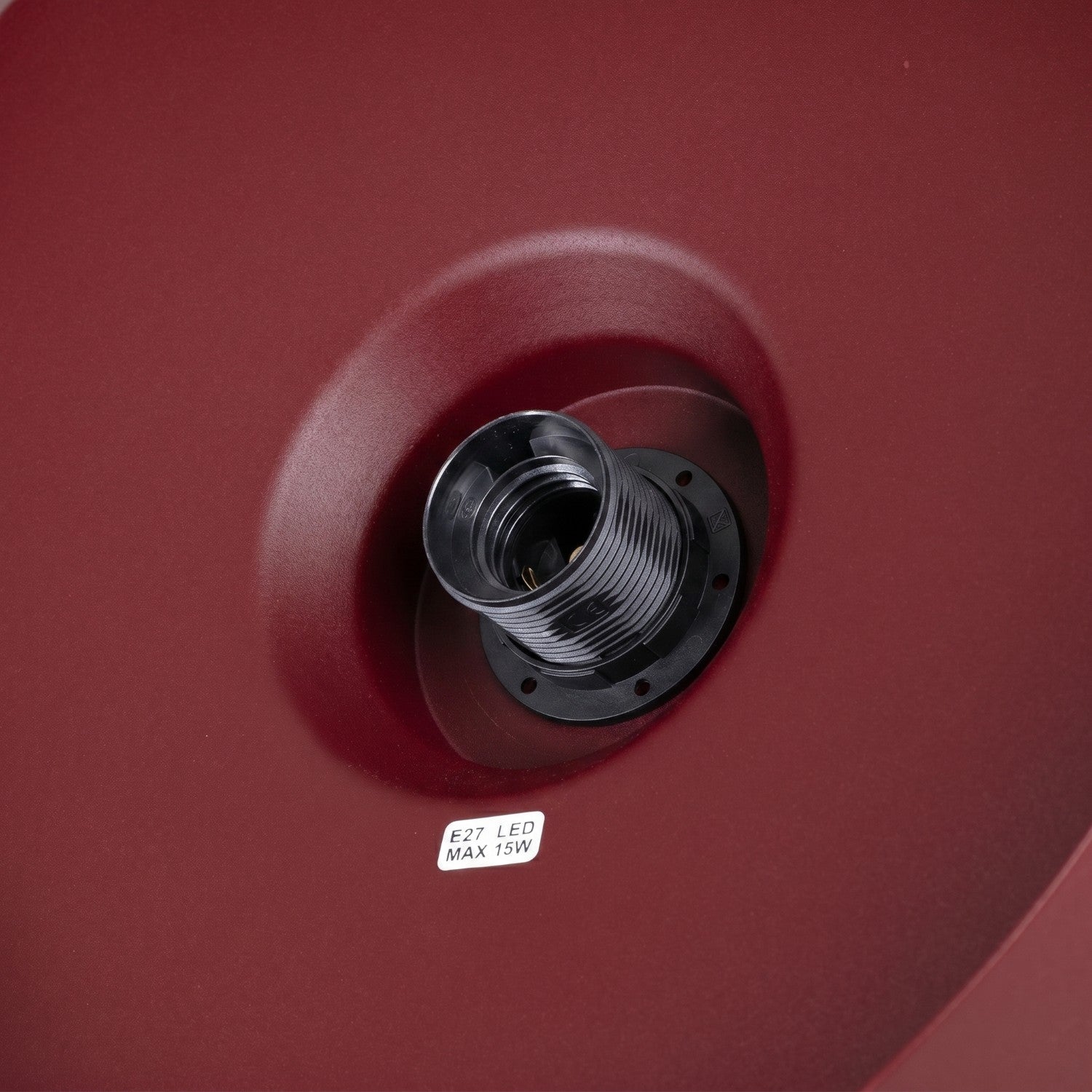 Suspension Bilo métal bordeaux E27, vue 8
