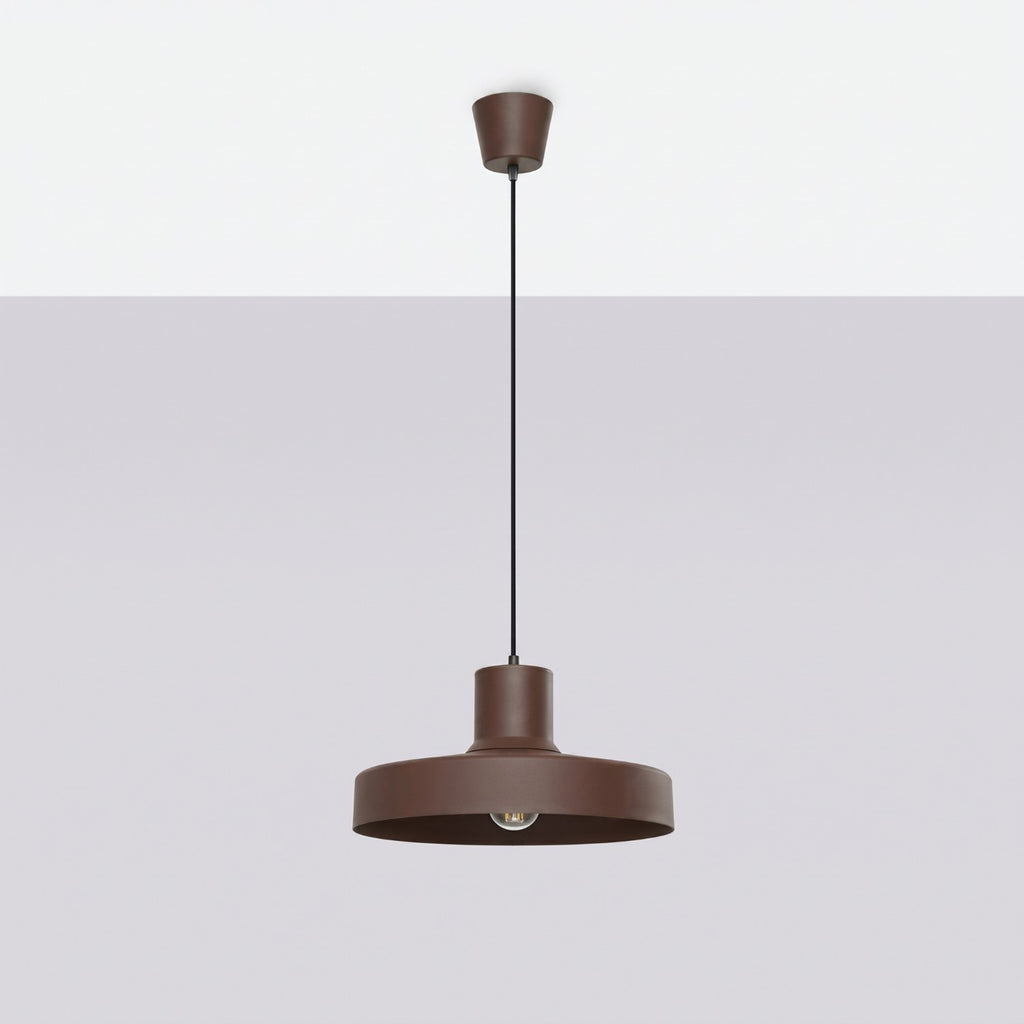 Suspension Bilo métal brun E27, vue 2
