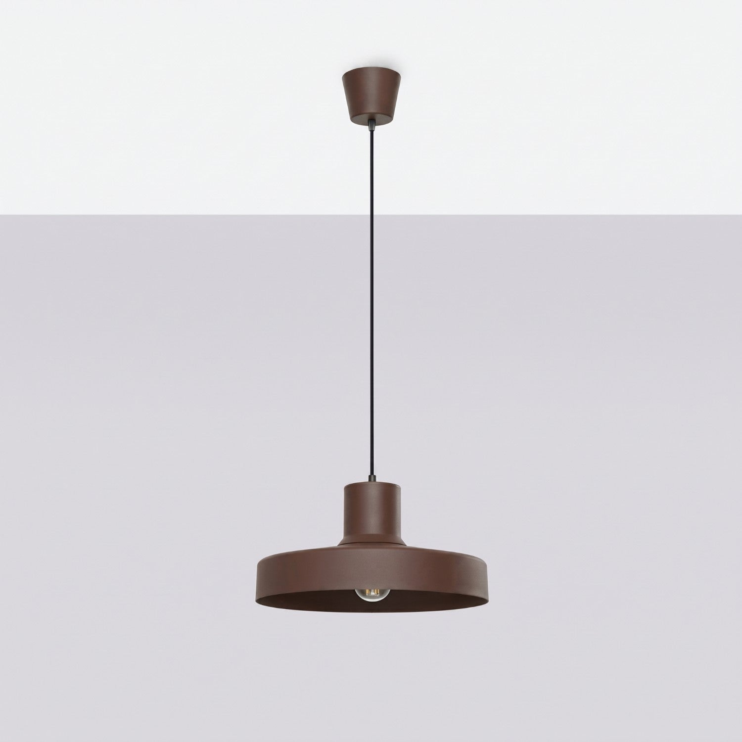 Suspension Bilo métal brun E27, vue 2