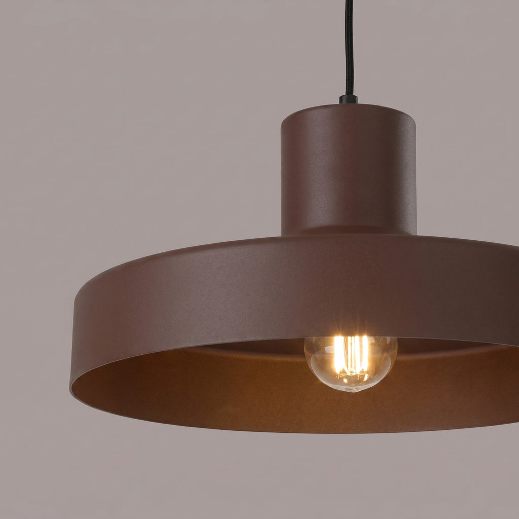 Suspension Bilo métal brun E27, vue 4