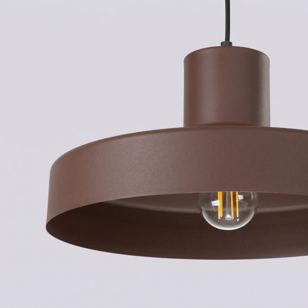 Suspension Bilo métal brun E27, vue 6