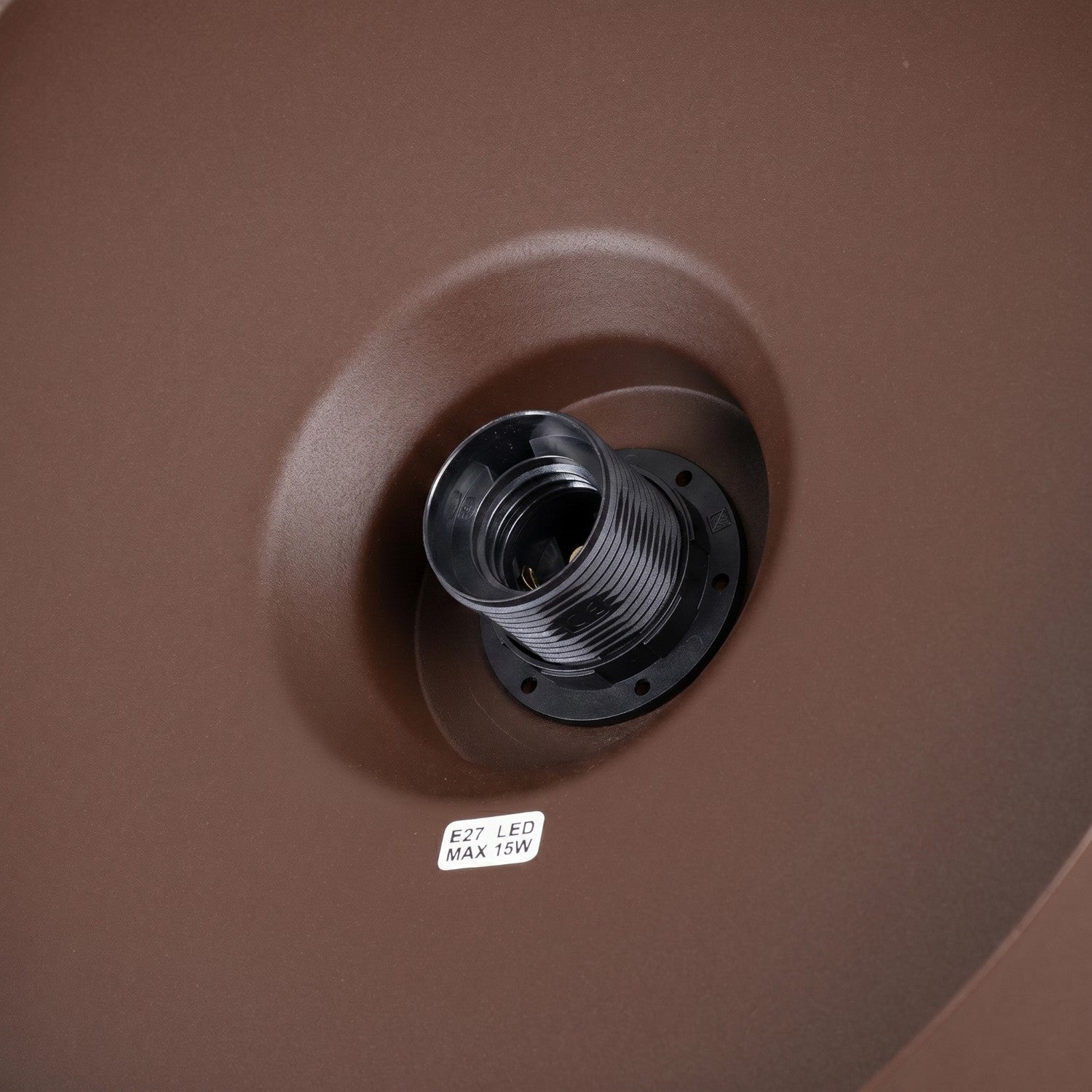 Suspension Bilo métal brun E27, vue 8