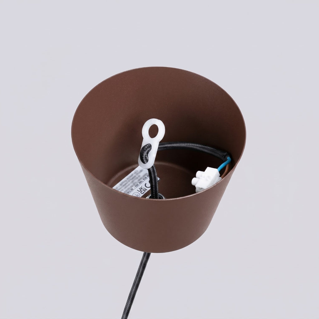 Suspension Bilo métal brun E27, vue 9