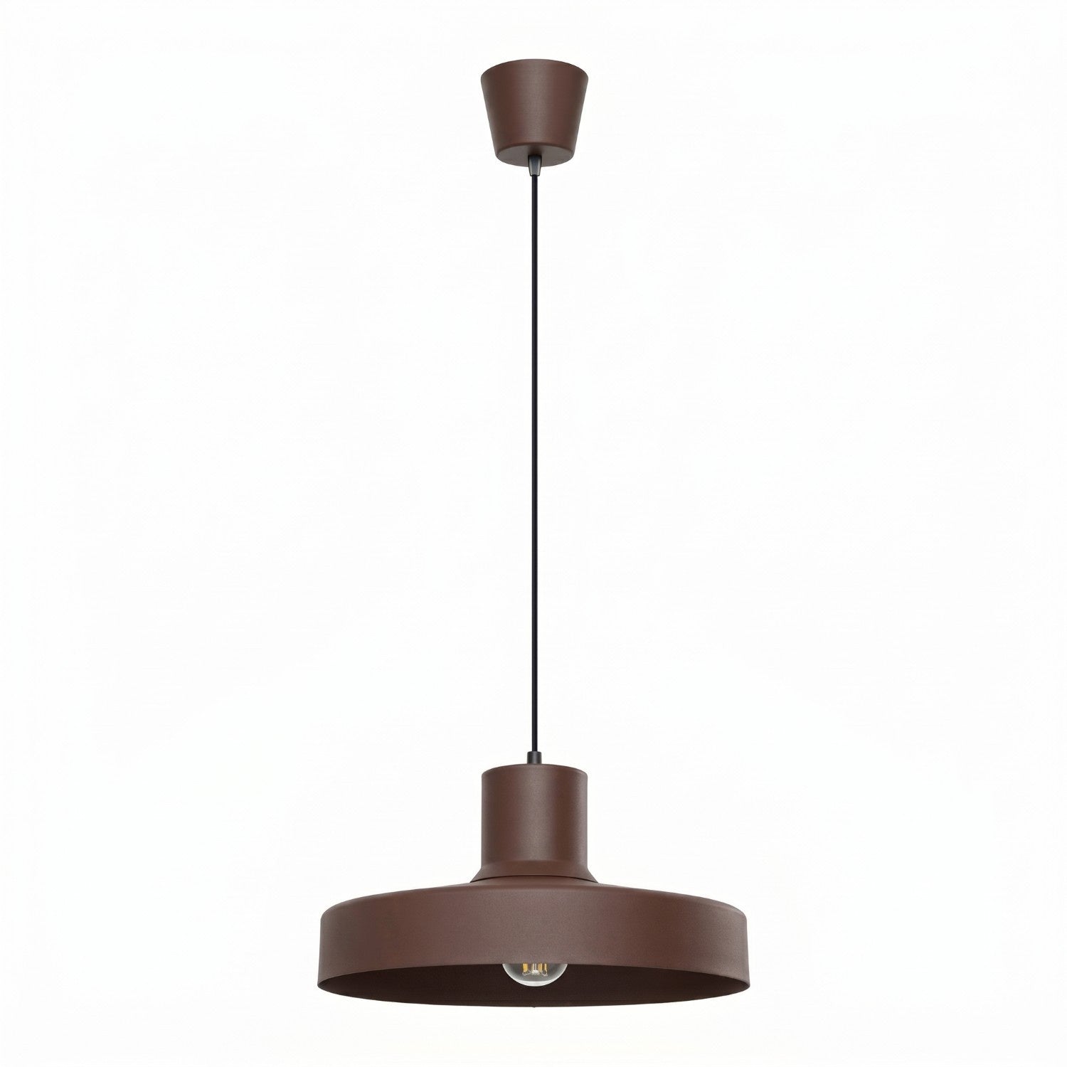 Suspension Bilo métal brun E27
