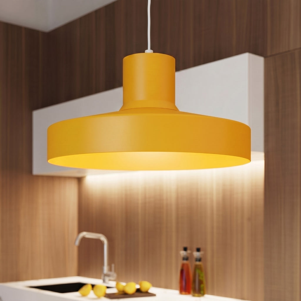 Suspension Bilo métal jaune E27, vue 15