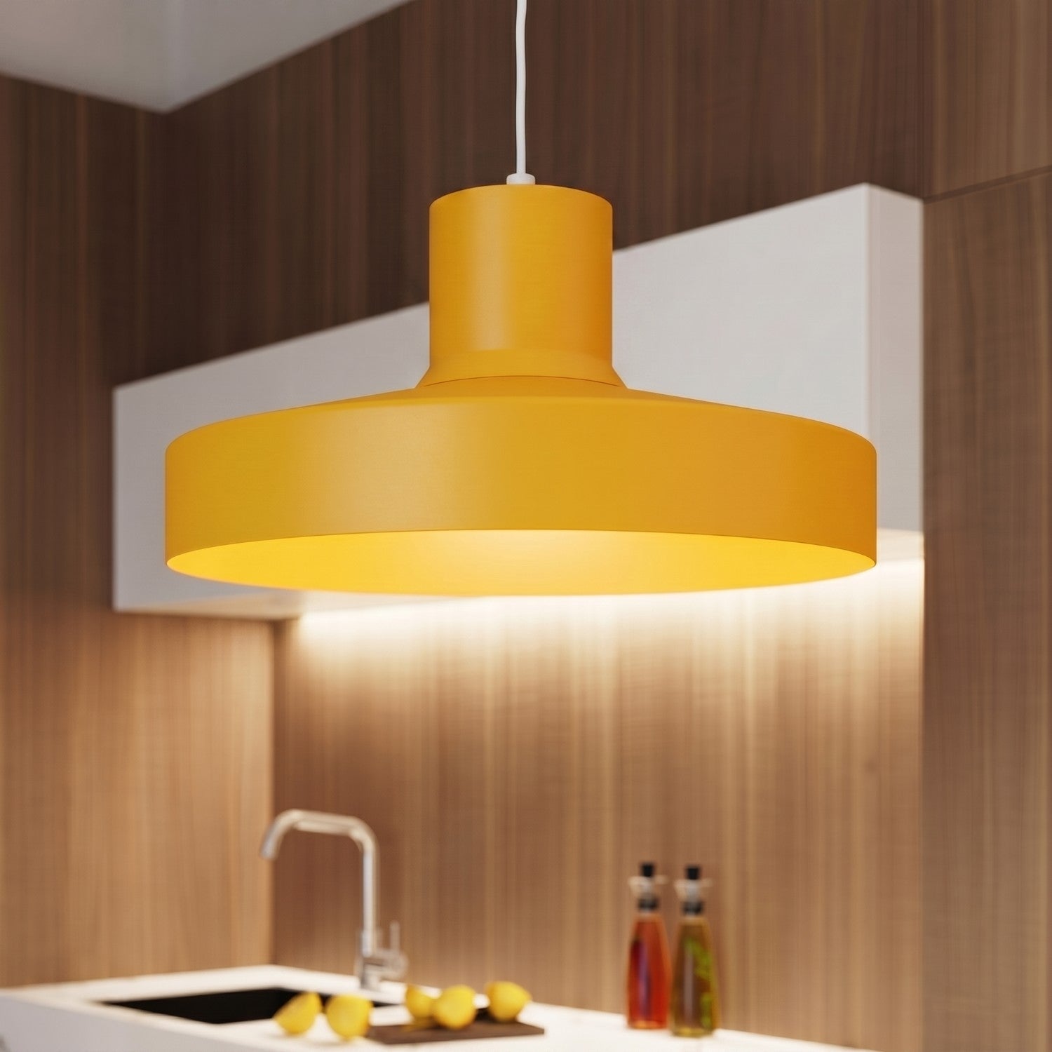 Suspension Bilo métal jaune E27, vue 15